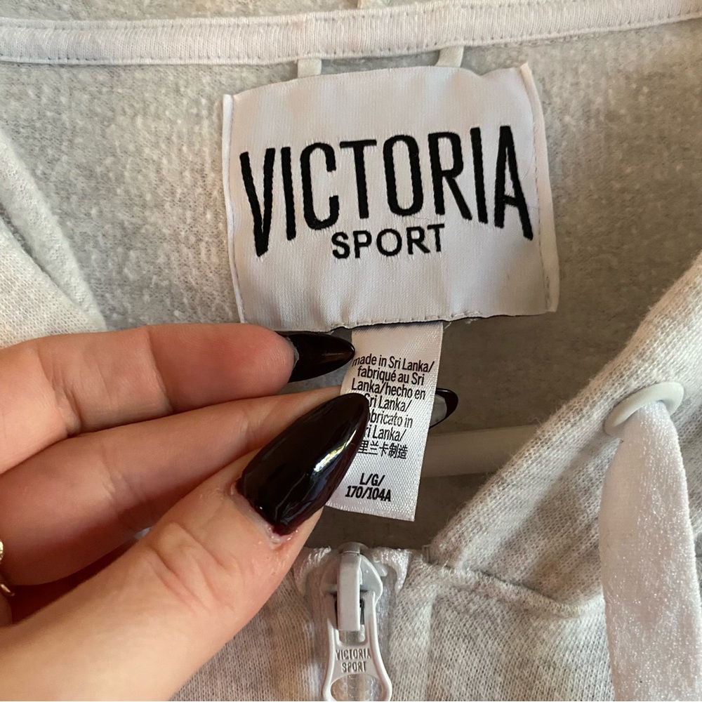 Victoria’s Secret Victoria sport logo striped zip up hoodie - Picture 6 of 7